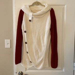 2xl (runs small) cram and rust cable knit sweater